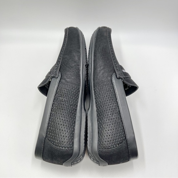 Stacy Adam Mens Corby Black Slip On Perforated Driving Style Loafers Shoes 9.5 - Picture 8 of 13